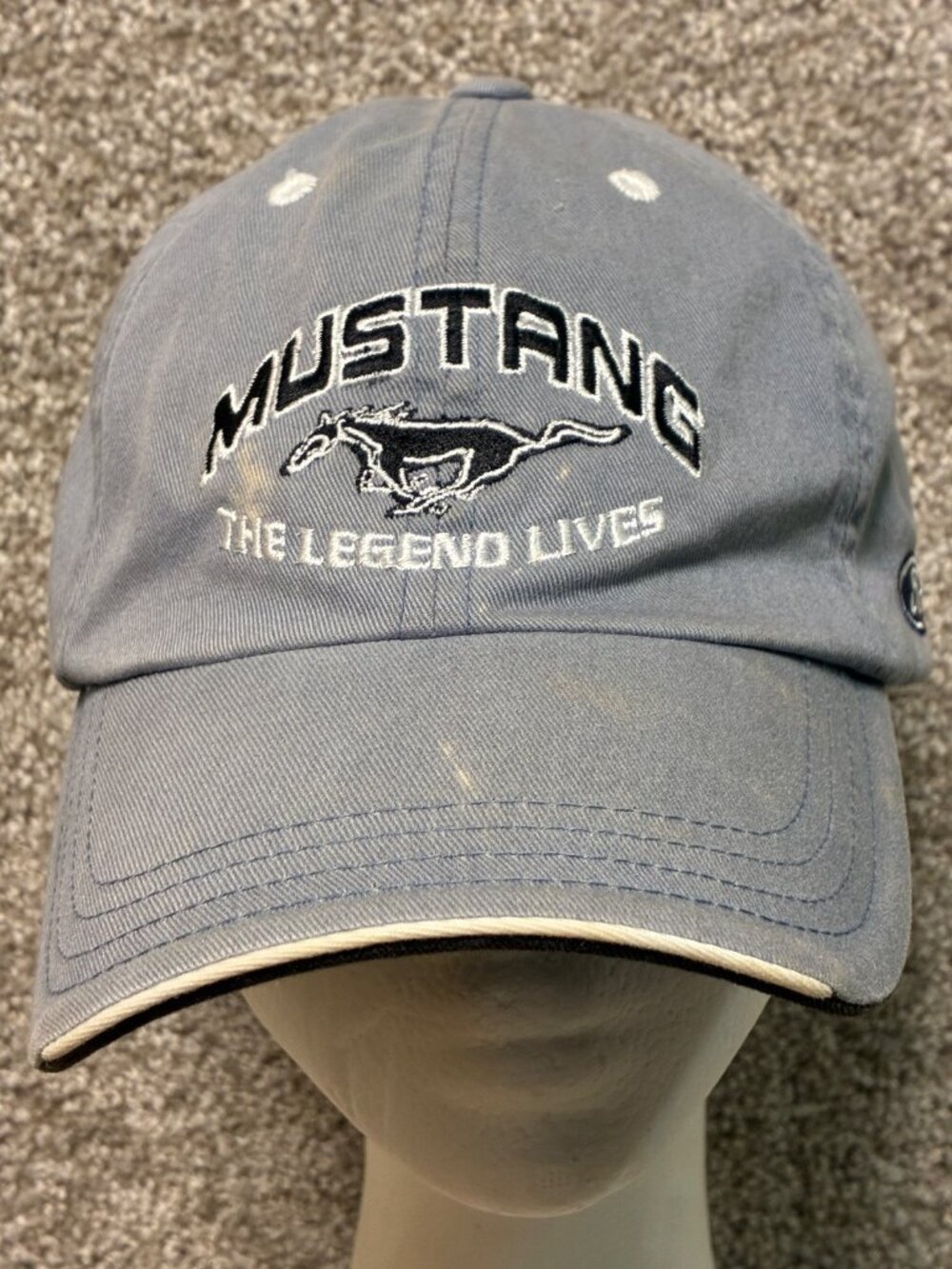 Ford Mustang Hat The Legend Lives 1964 Ford Collection Blue Adjustable Cap